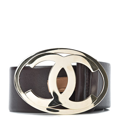 Chanel Calfskin CC Belt 90 36 Dark Brown 1 of 9