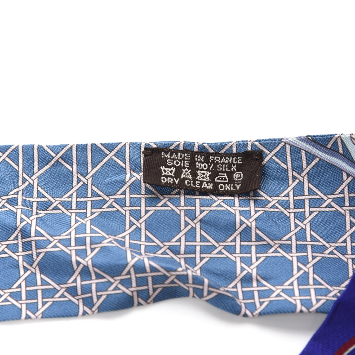 Hermes Silk Les Voitures A Transformation Twilly Ultra Violet Orange Cobalt 2 of 3