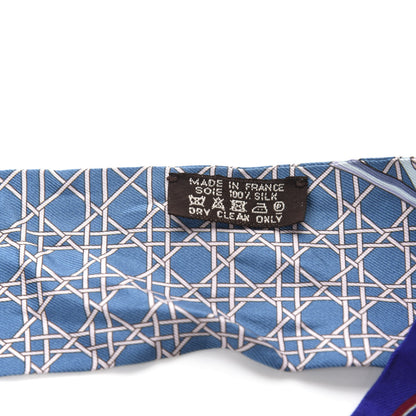 Hermes Silk Les Voitures A Transformation Twilly Ultra Violet Orange Cobalt 2 of 3