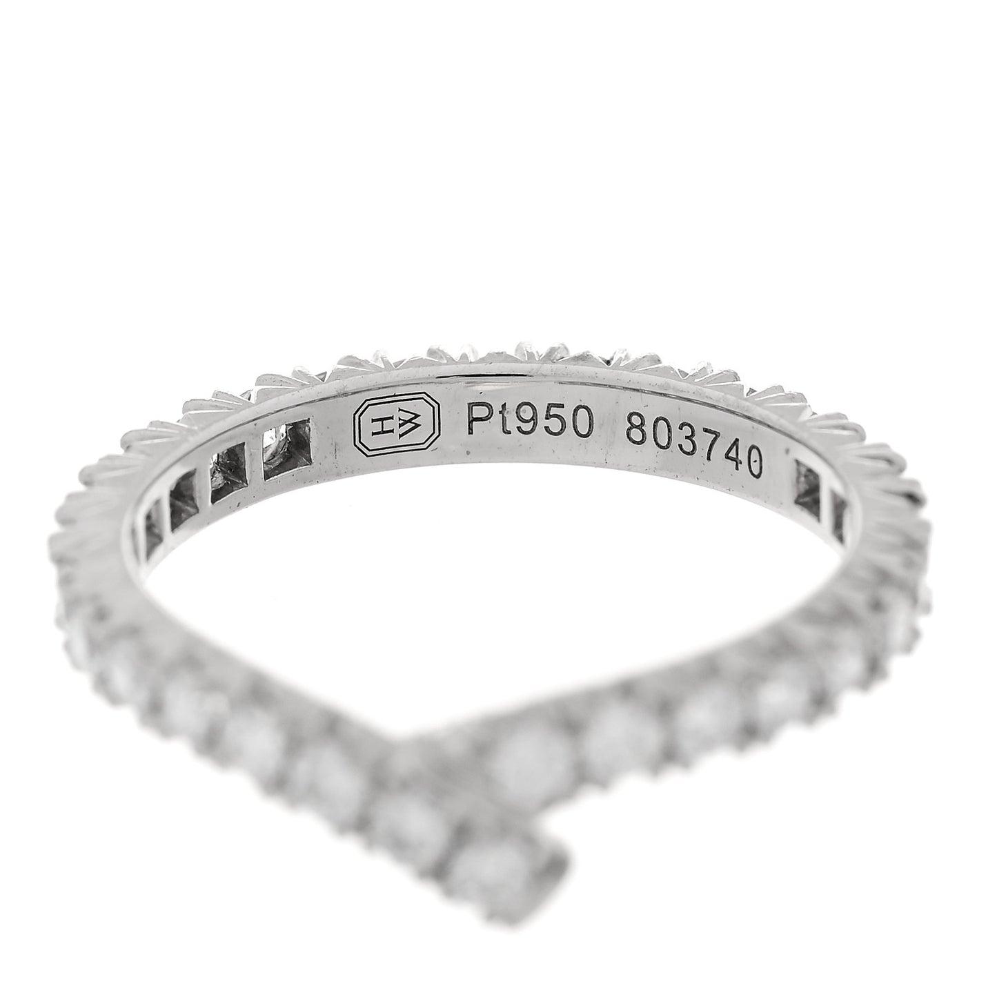 Platinum Diamond Ribbon Wedding Band Ring 49 4.75