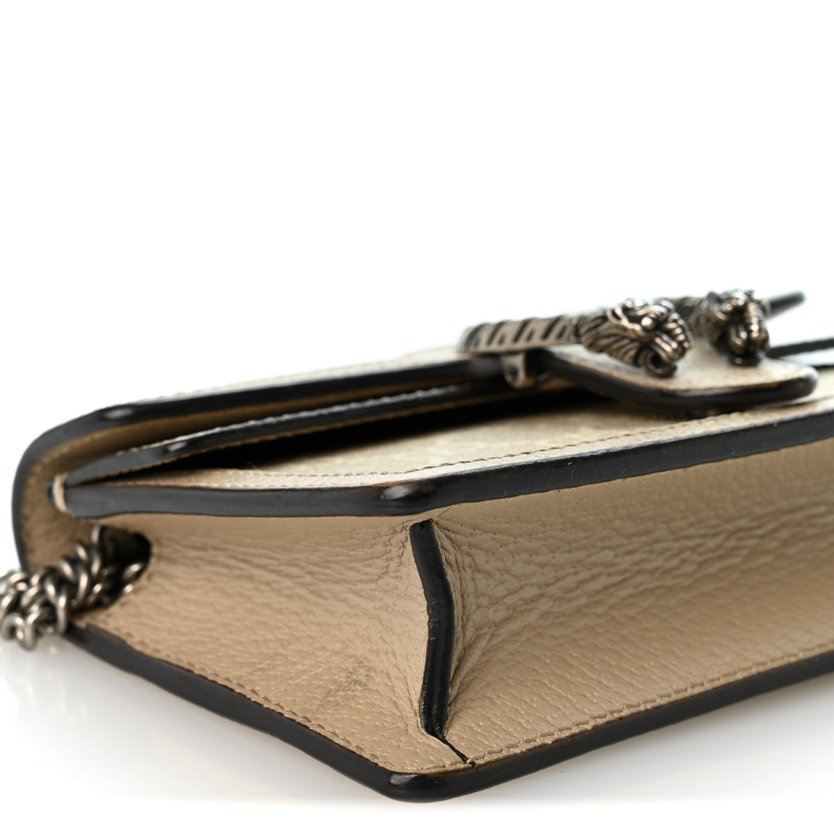 Gucci GG Supreme Monogram Textured Dollar Calfskin Super Mini Dionysus Shoulder Bag Beige Mystic White Oatmeal 8 of 9