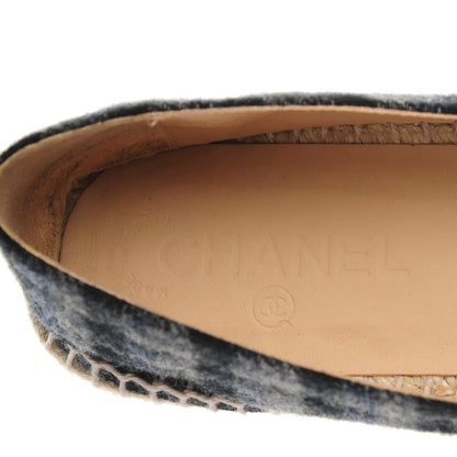 Chanel Flannel CC Espadrilles 41 Grey Black 7 of 8