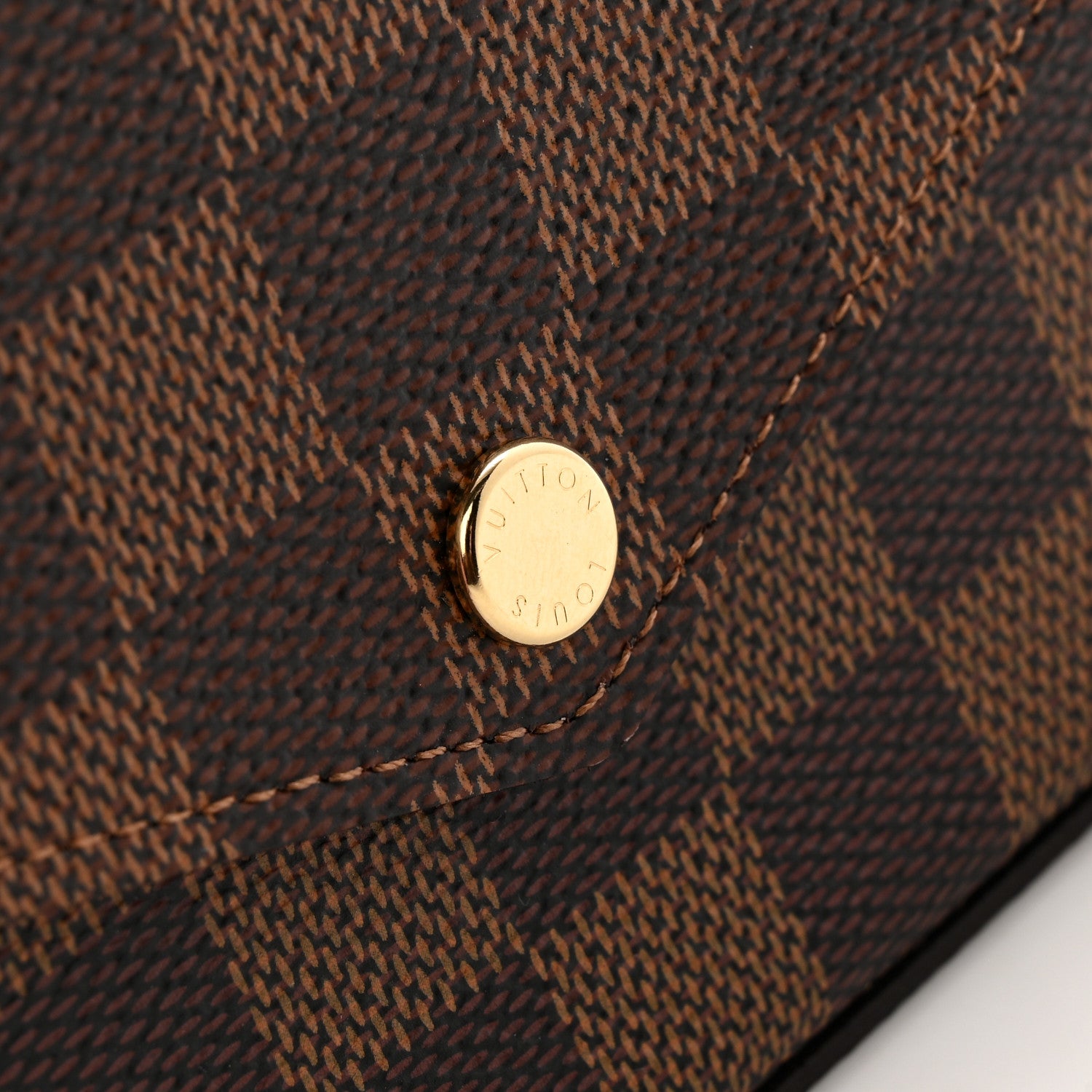 Louis Vuitton Damier Ebene Pochette Felicie Chain Wallet 11 of 12