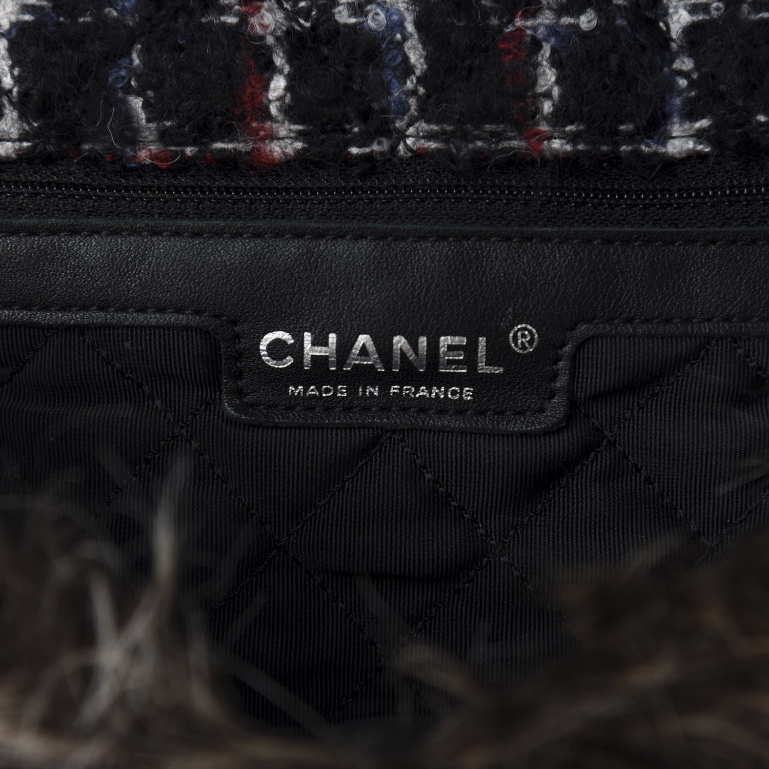 Chanel Tweed Arctic Fantasy Fur Flap Blue Red 8 of 10
