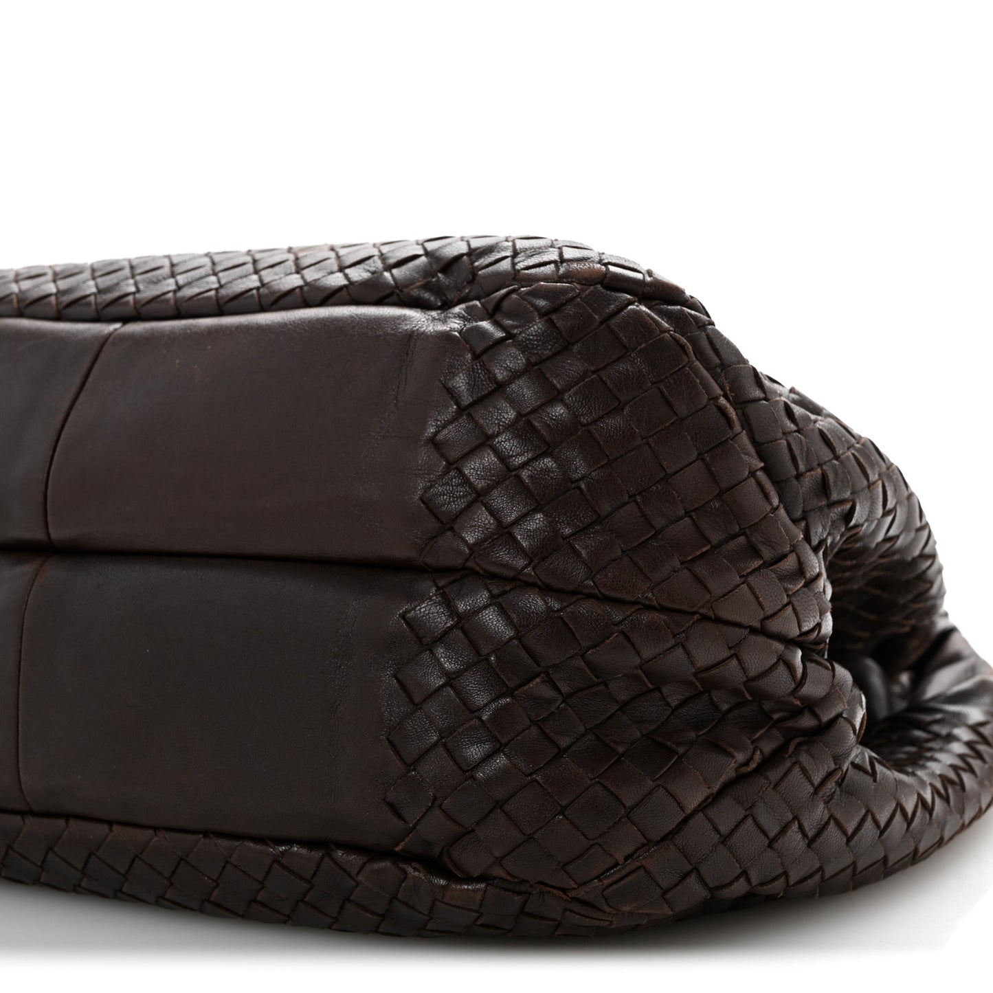 Nappa Intrecciato Medium Campana Hobo Ebano