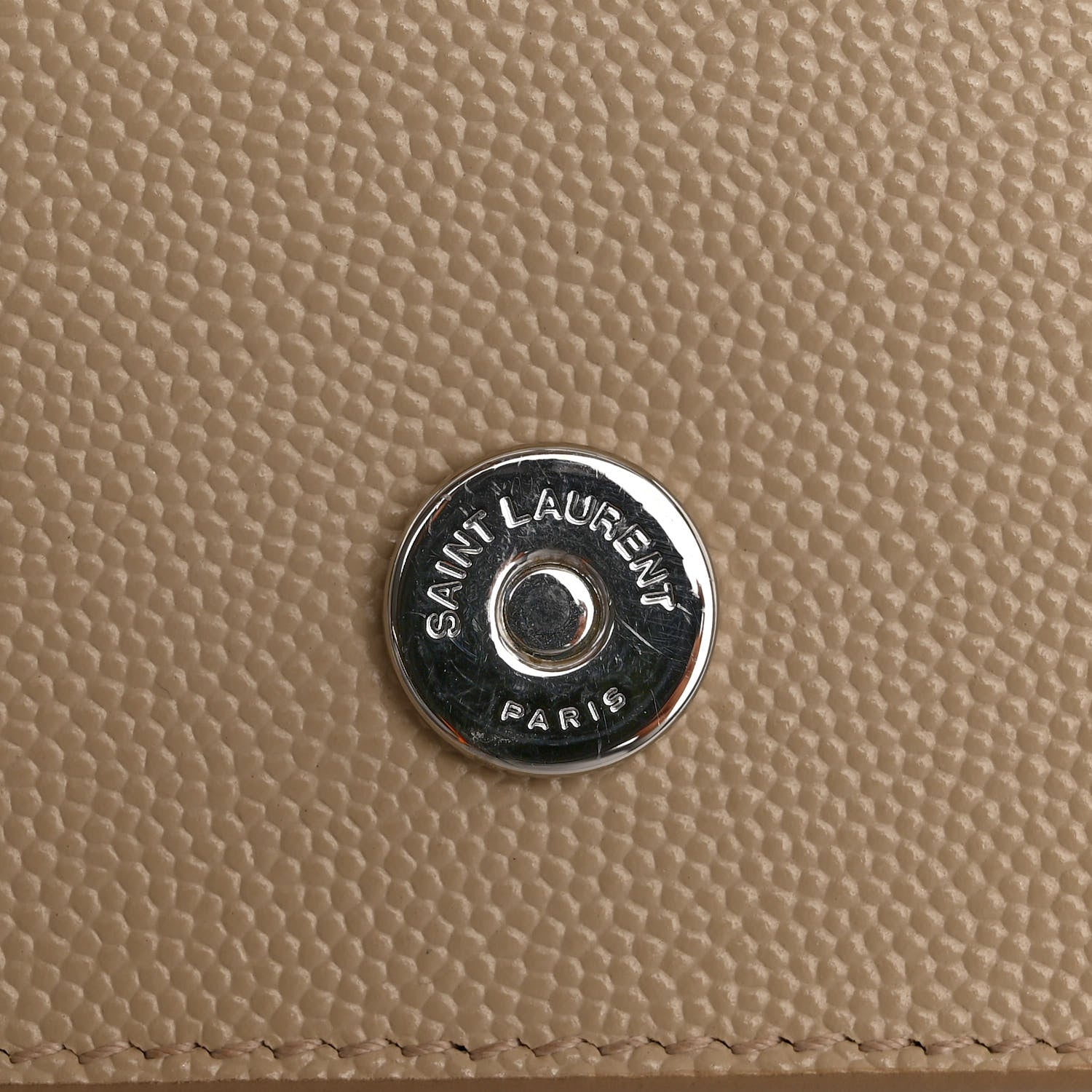 Saint Laurent Grain De Poudre Classic Kate Monogram Clutch Nude Powder 15 of 15
