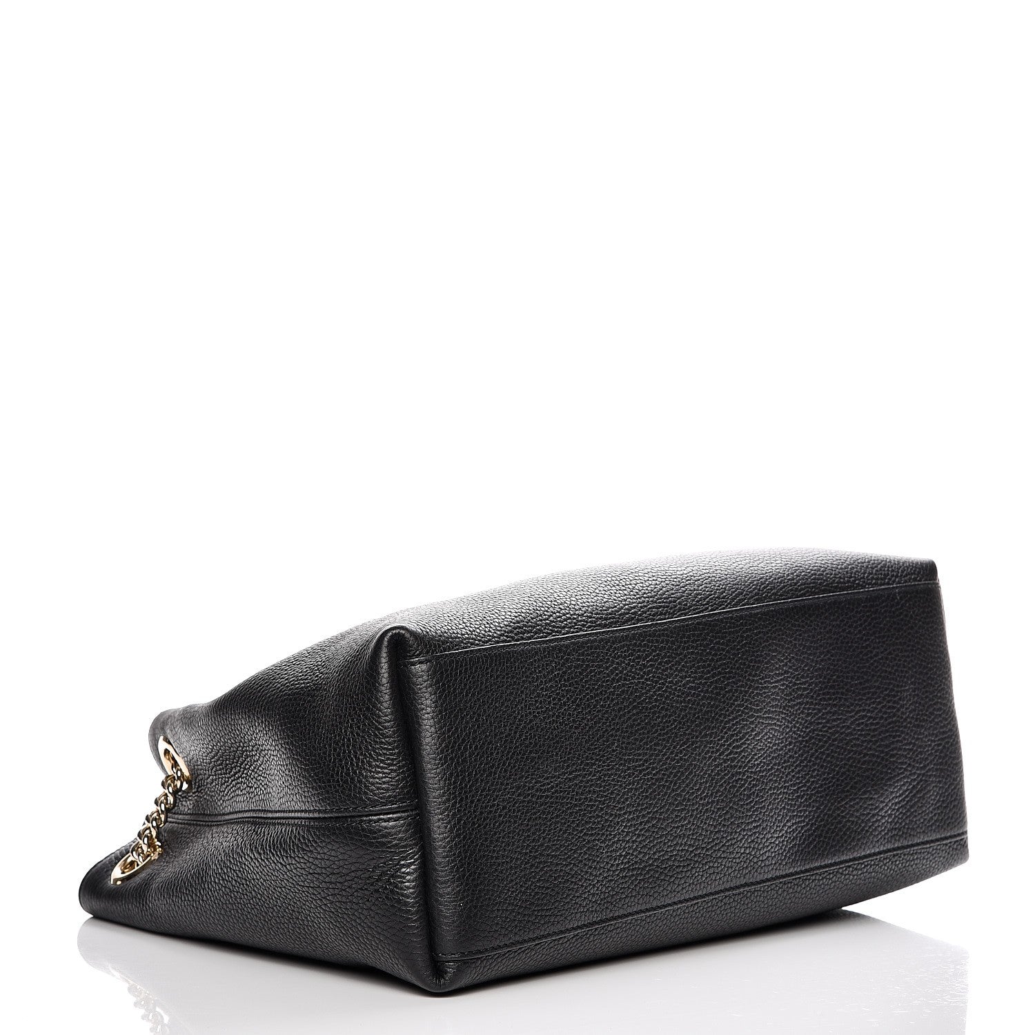 Gucci Pebbled Calfskin Medium Soho Chain Shoulder Bag Black 4 of 7
