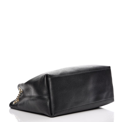 Gucci Pebbled Calfskin Medium Soho Chain Shoulder Bag Black 4 of 7