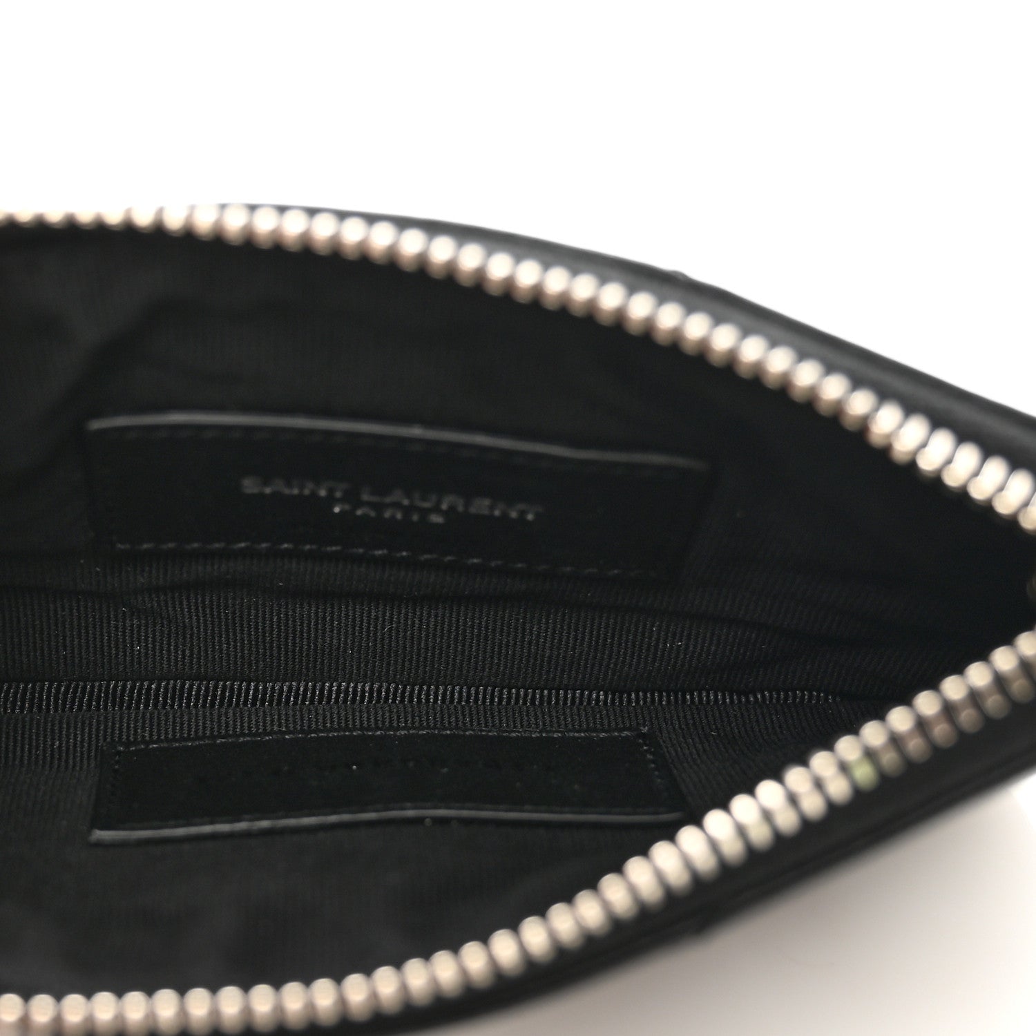 Saint Laurent Calfskin Matelasse Monogram Key Pouch Black 5 of 7