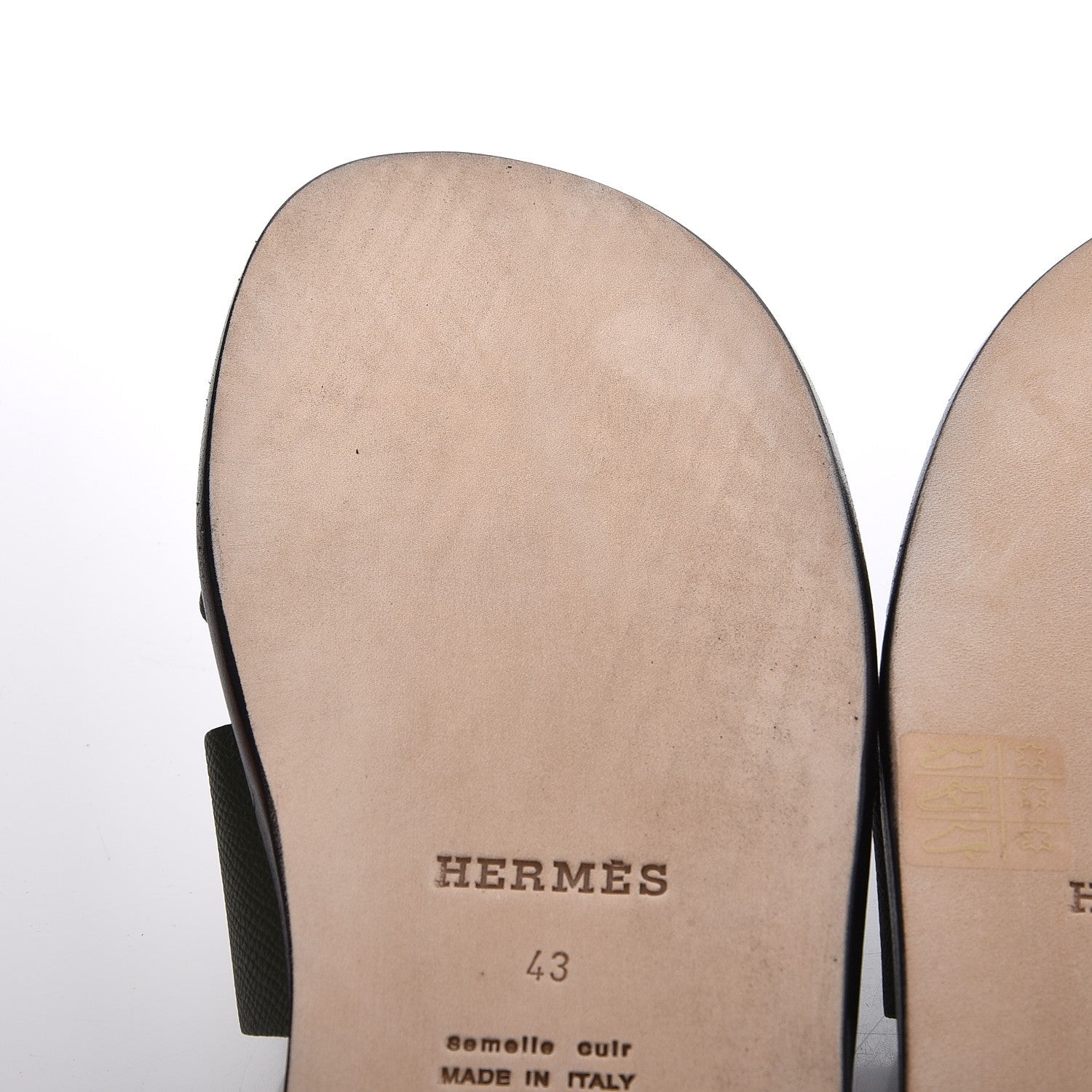 Hermes Epsom Izmir Mens Sandals 43 Vert Veronese 10 of 11