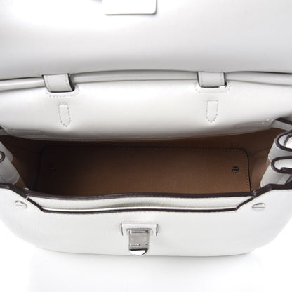 MCM Grained Calfskin Medium Milla Convertible Backpack White Flake 6 of 8