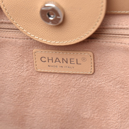 Chanel Caviar Small Studded Deauville Tote Beige 6 of 13
