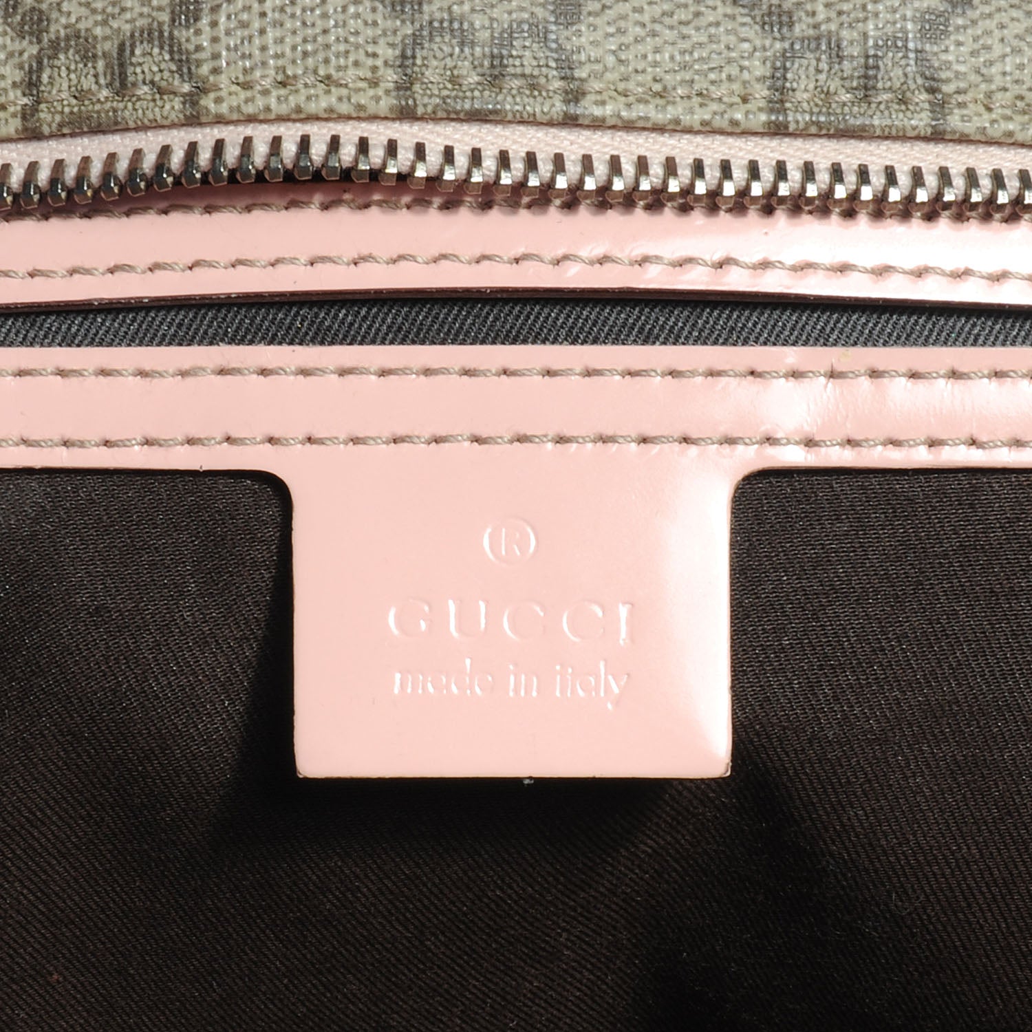 Gucci GG Supreme Monogram Medium Zippered Shopping Tote Pink 6 of 7