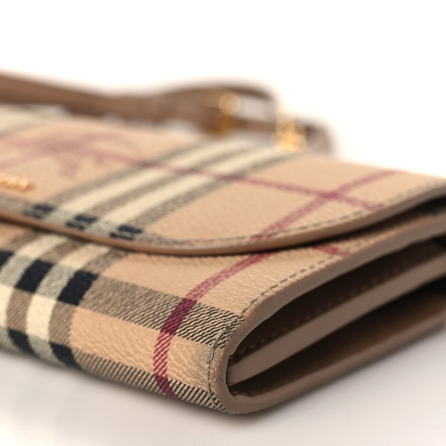 Haymarket Check Henley Wallet On Chain Mid Camel