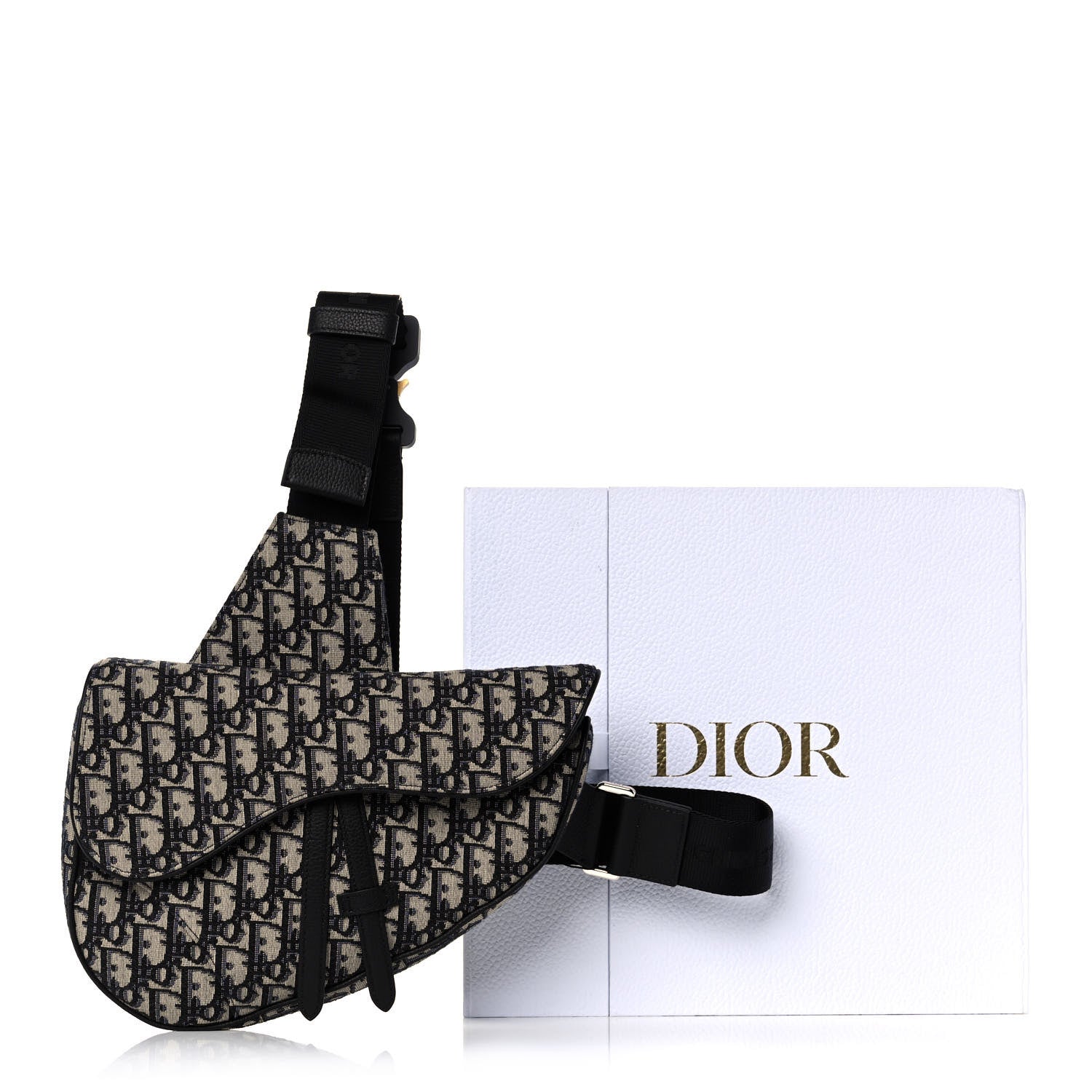 Christian Dior Oblique Mens Saddle Bag Blue 14 of 14