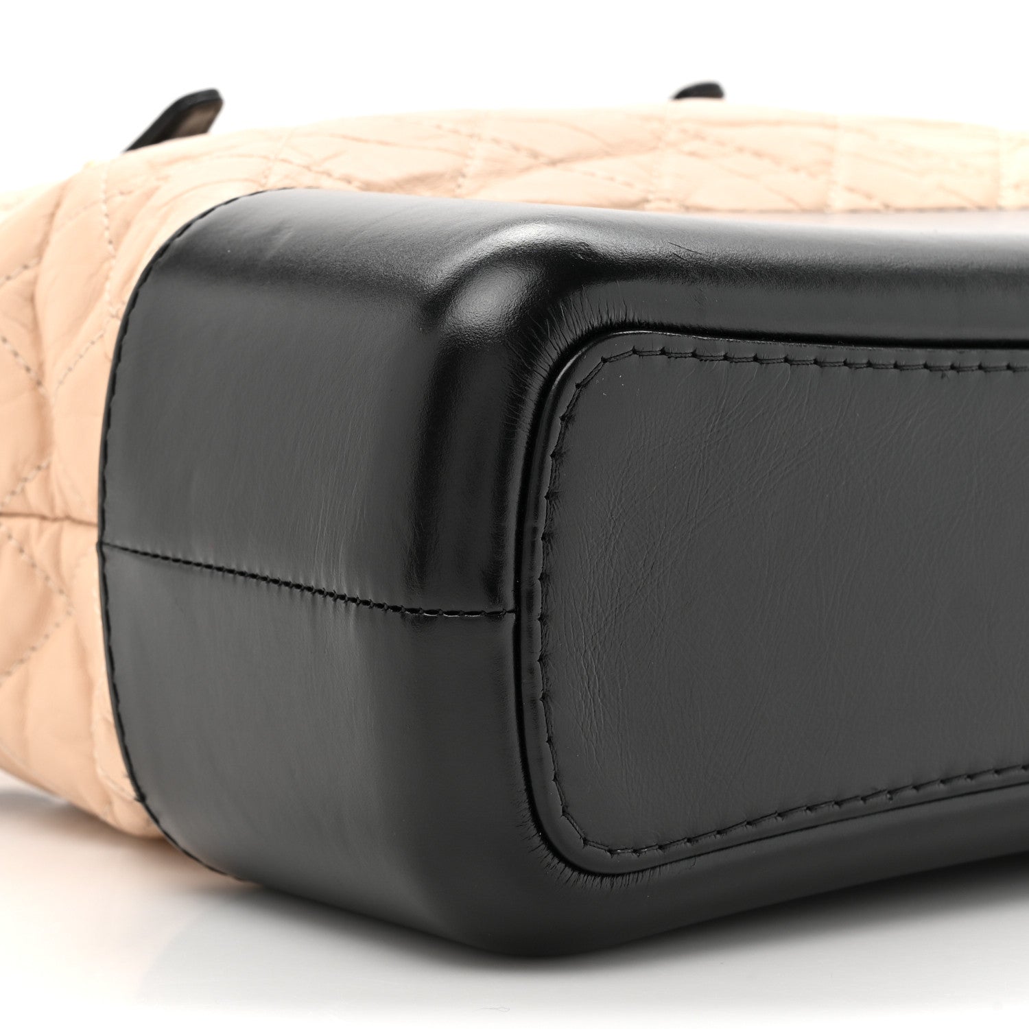 Chanel Aged Calfskin Quilted Medium Gabrielle Shopping Tote  Beige Black 10 of 10