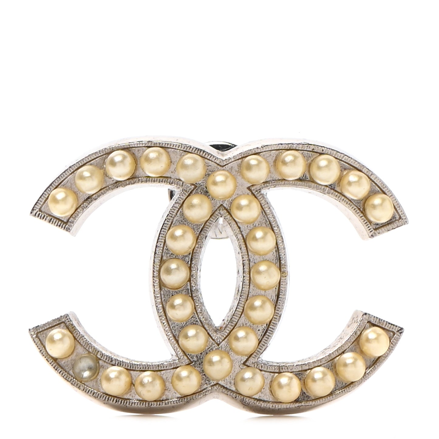 Pearl CC Brooch