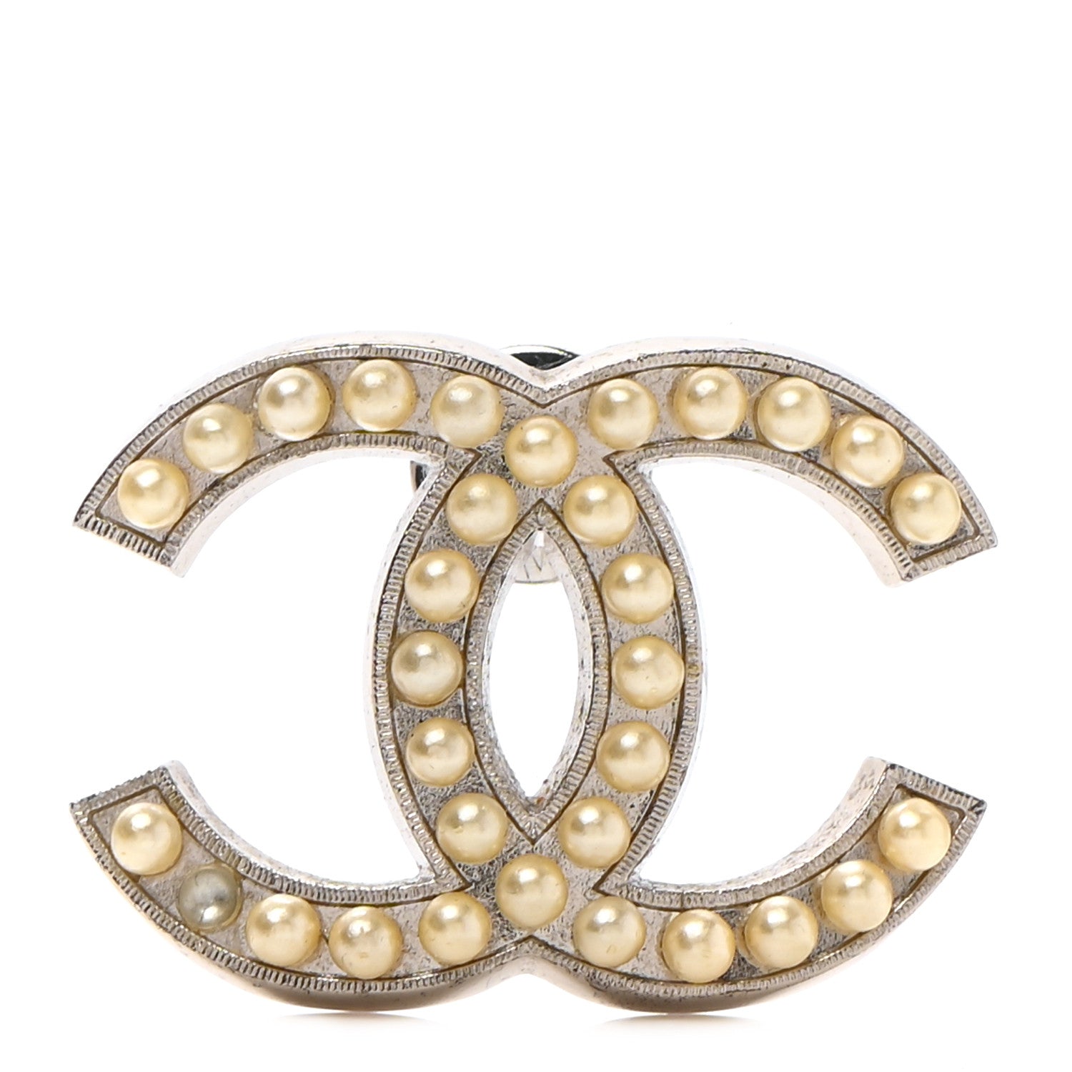 Chanel Pearl CC Brooch 1 of 7