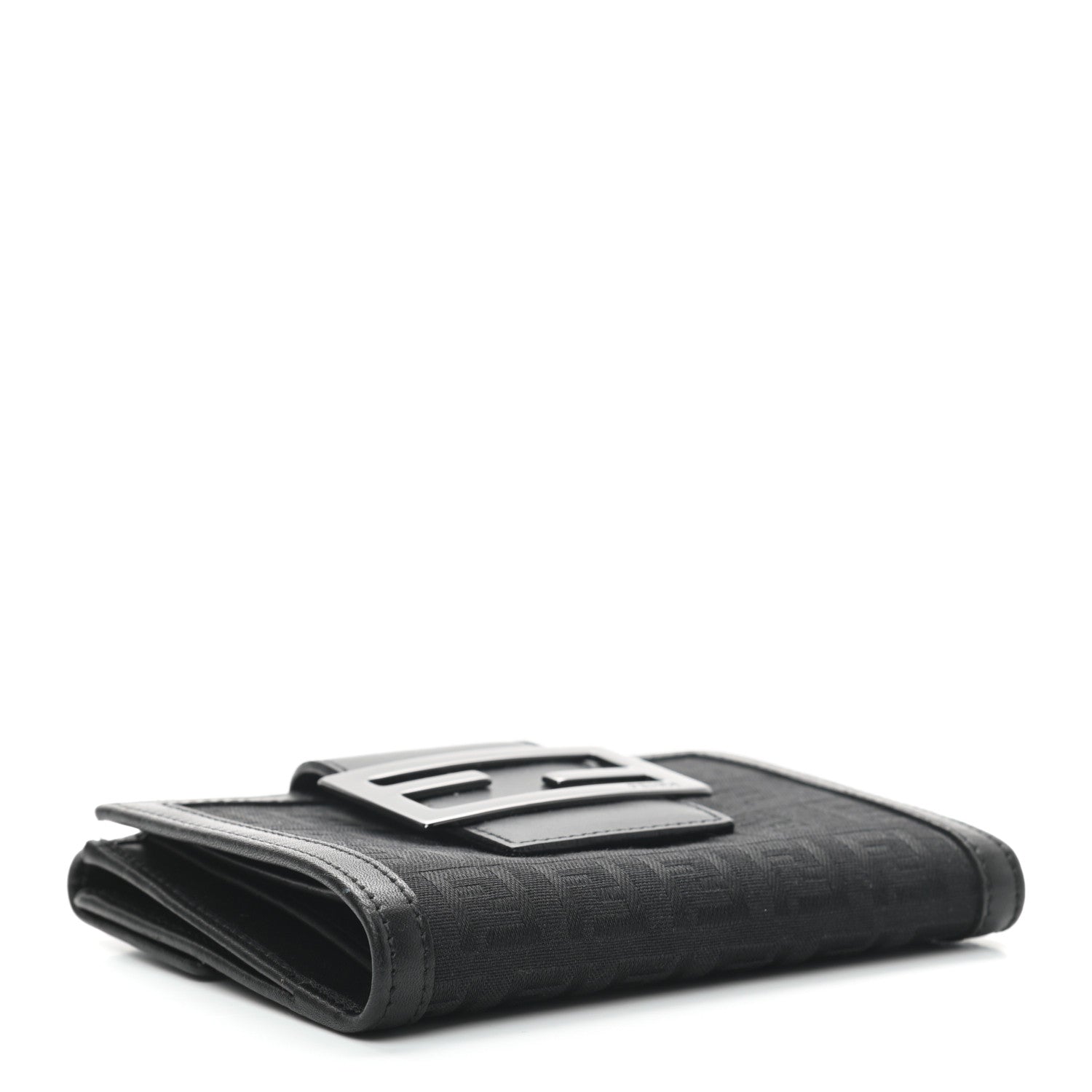 Fendi Zucchino Compact Wallet Black 4 of 8