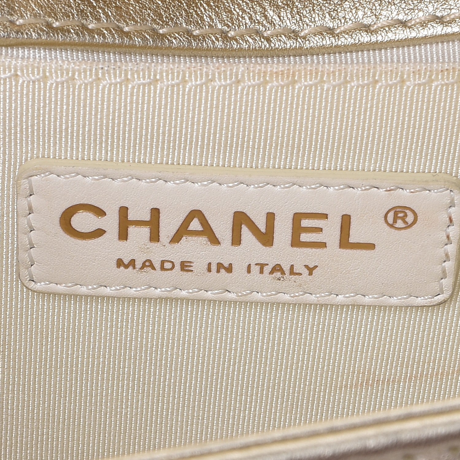 Chanel Perforated Lambskin Medium Boy Flap Light Gold 6 of 7
