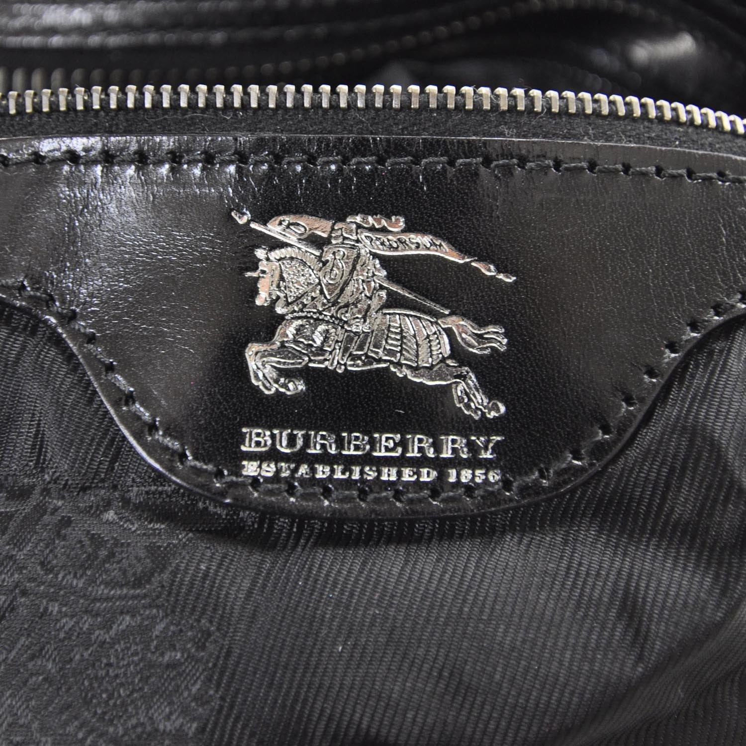Burberry Prorsum Leather Studded Knight Satchel Black 10 of 10