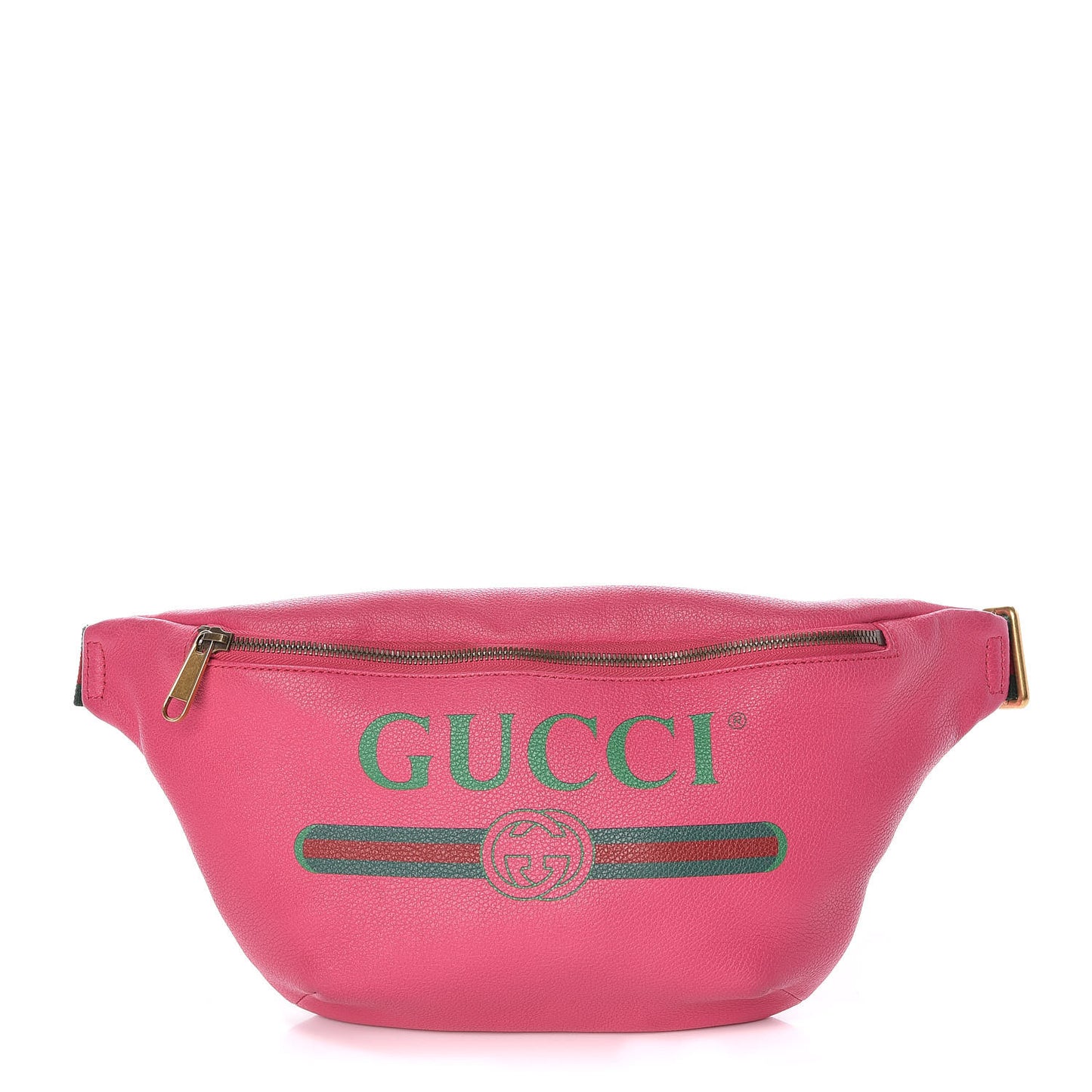 Grained Calfskin Logo Belt Bag Pink