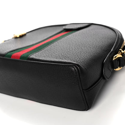Gucci Calfskin GG Web Small Ophidia Dome Shoulder Bag Black 13 of 16