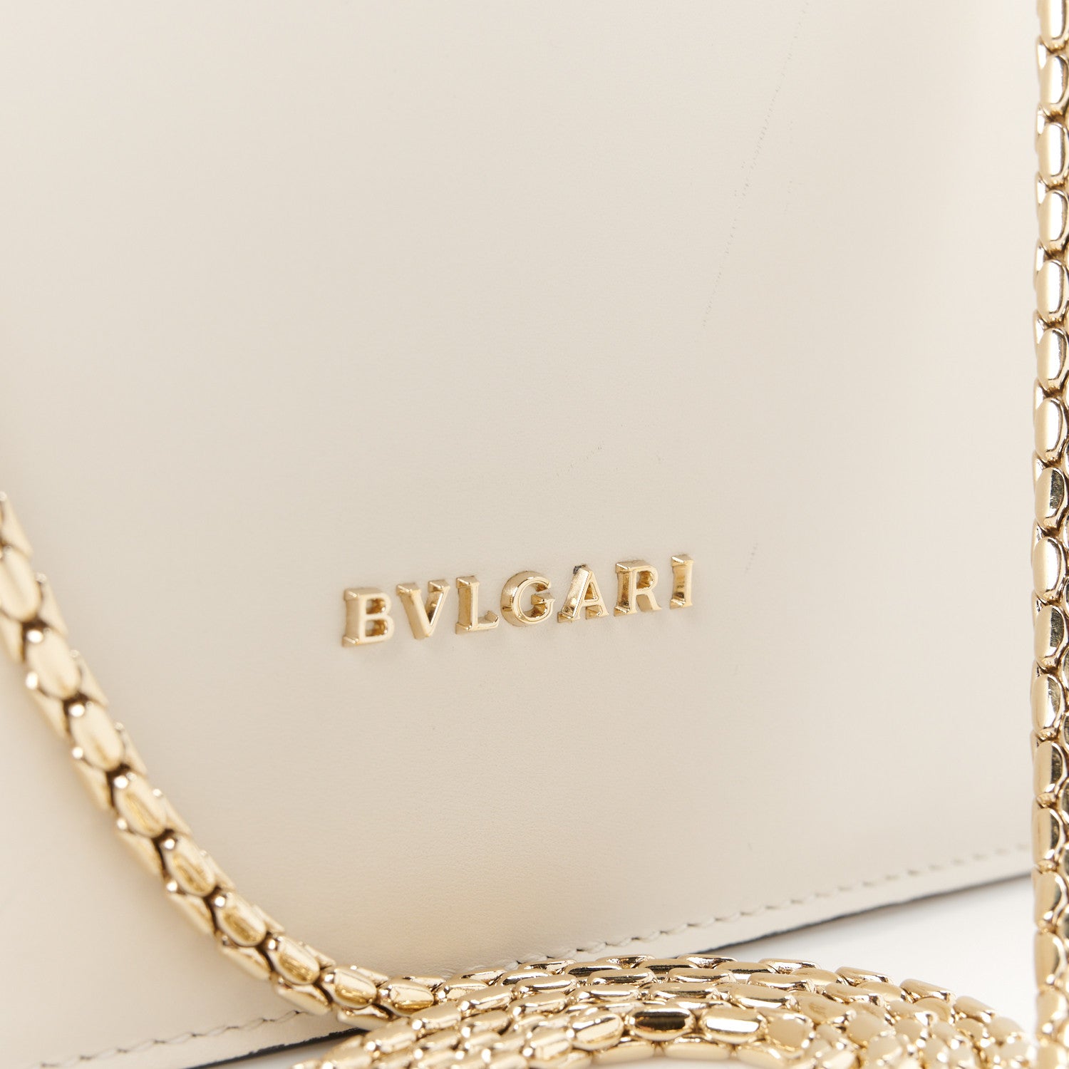 Bulgari Calfskin Studded Serpenti In Love Forever Crossbody Bag White 8 of 11