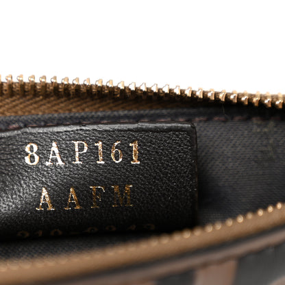 Fendi Vitello Soft F is Fendi Bi-Color FF 1974 Embossed Key Case Pouch Maya Black 7 of 8