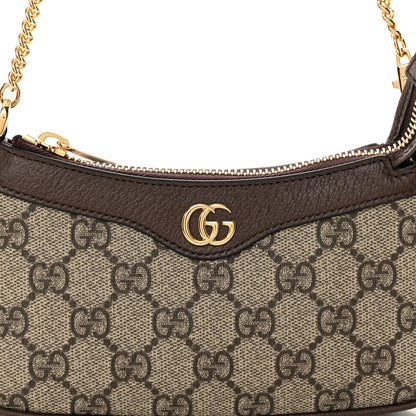 Gucci GG Supreme Monogram Textured Dollar Calfskin Mini Ophidia Chain Bag Beige Ebony 7 of 9