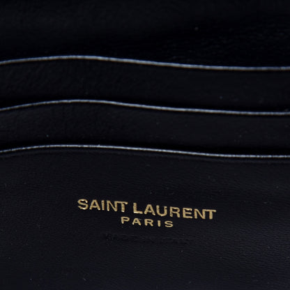 Saint Laurent Grain De Poudre Matelasse Monogram Mini Lou Camera Bag Black 6 of 9