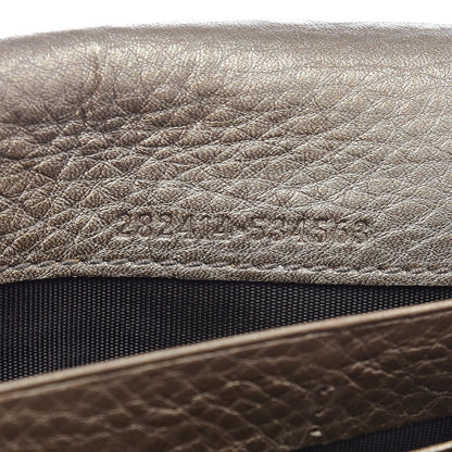 Gucci Metallic Pebbled Calfskin Large Soho Continental Wallet Golden Beige 7 of 18