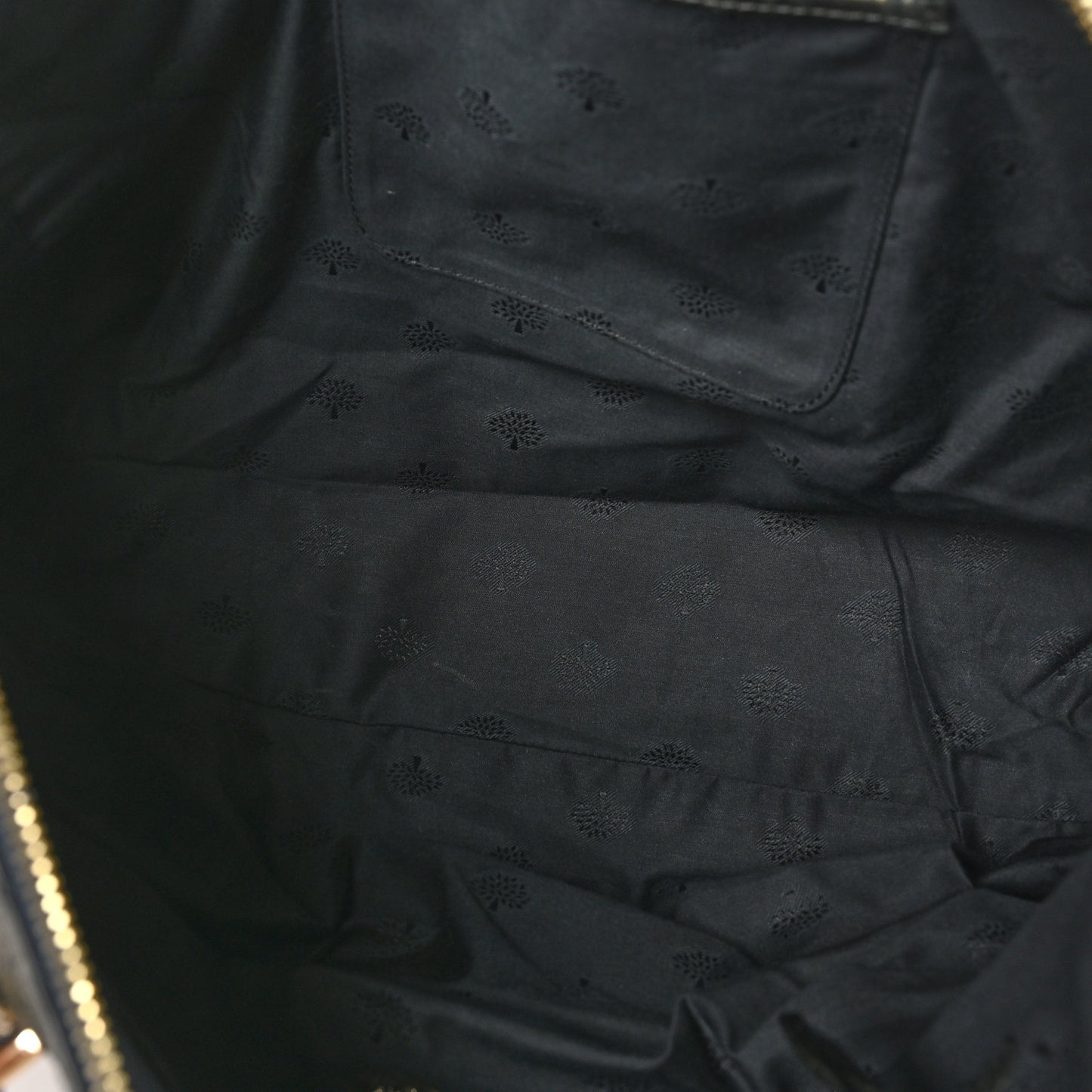 Metallic Snake Print Medium Del Rey Satchel Gold