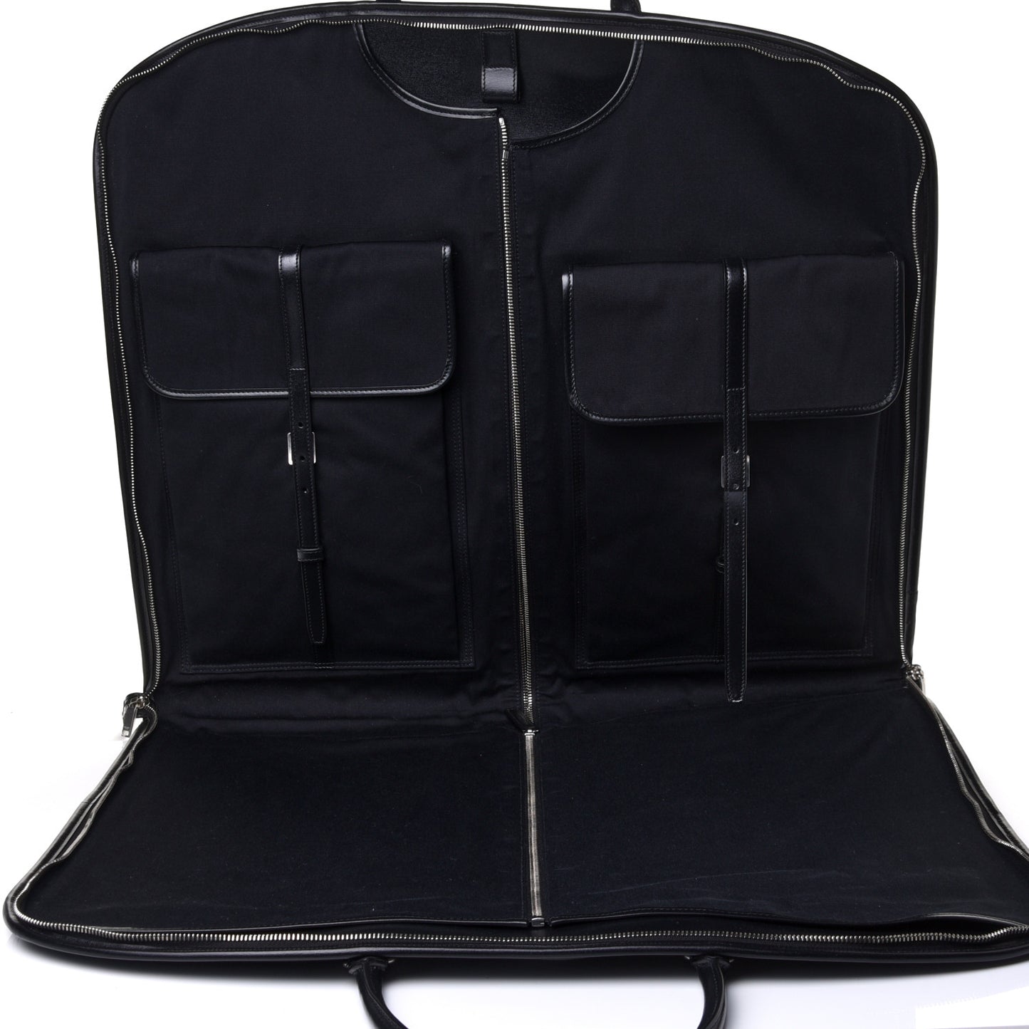 Calfskin Suit Garment Bag Black