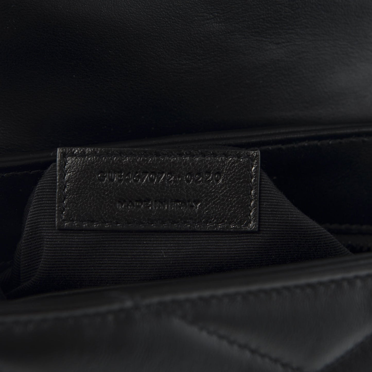 Calfskin Y Quilted Monogram Toy Loulou Crossbody Bag Black