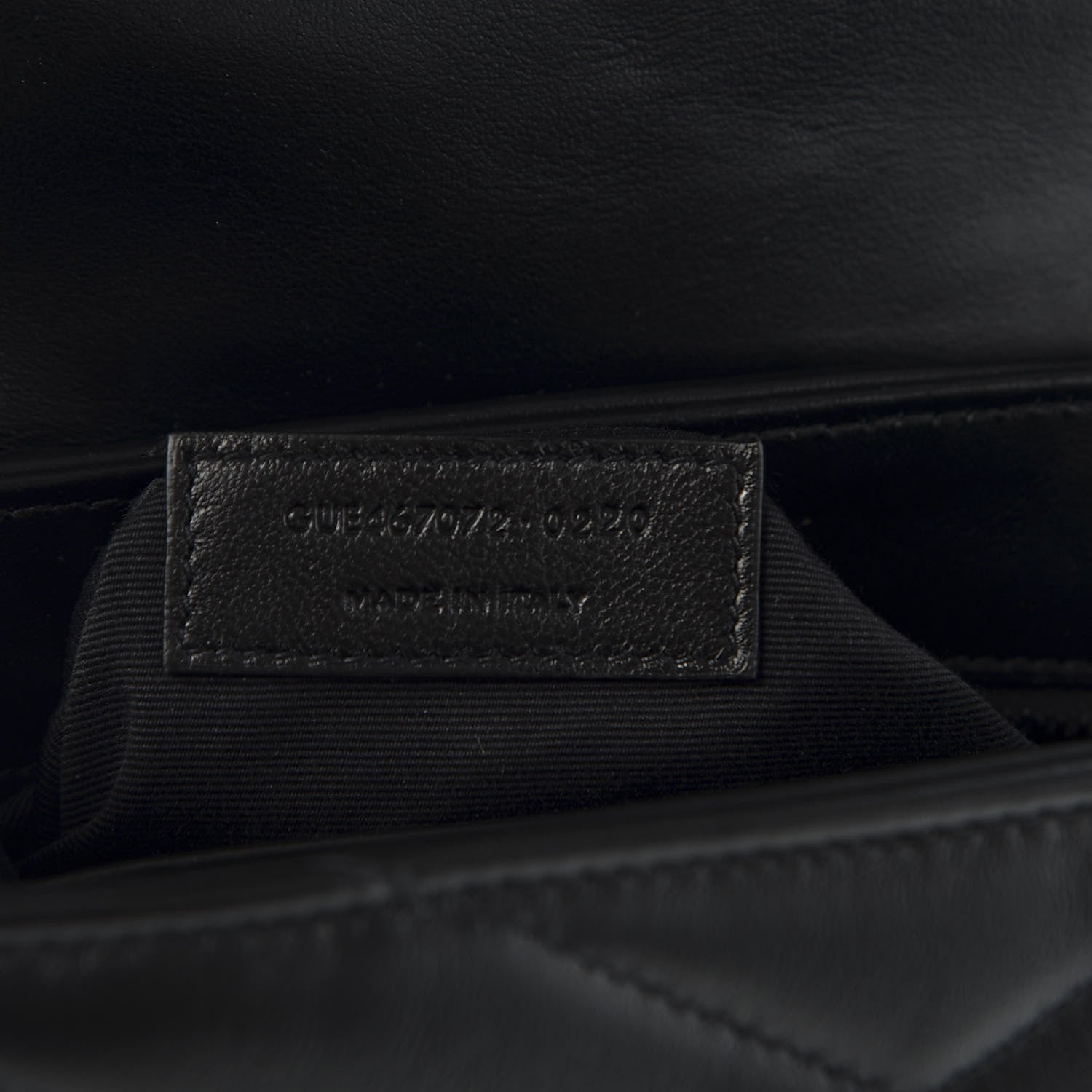 Saint Laurent Calfskin Y Quilted Monogram Toy Loulou Crossbody Bag Black 7 of 10