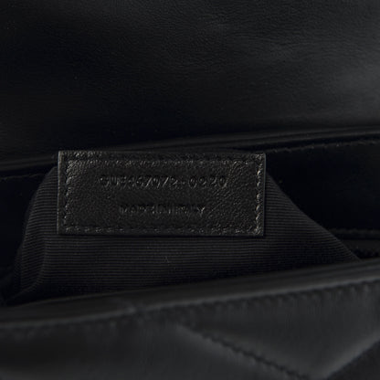 Saint Laurent Calfskin Y Quilted Monogram Toy Loulou Crossbody Bag Black 7 of 10