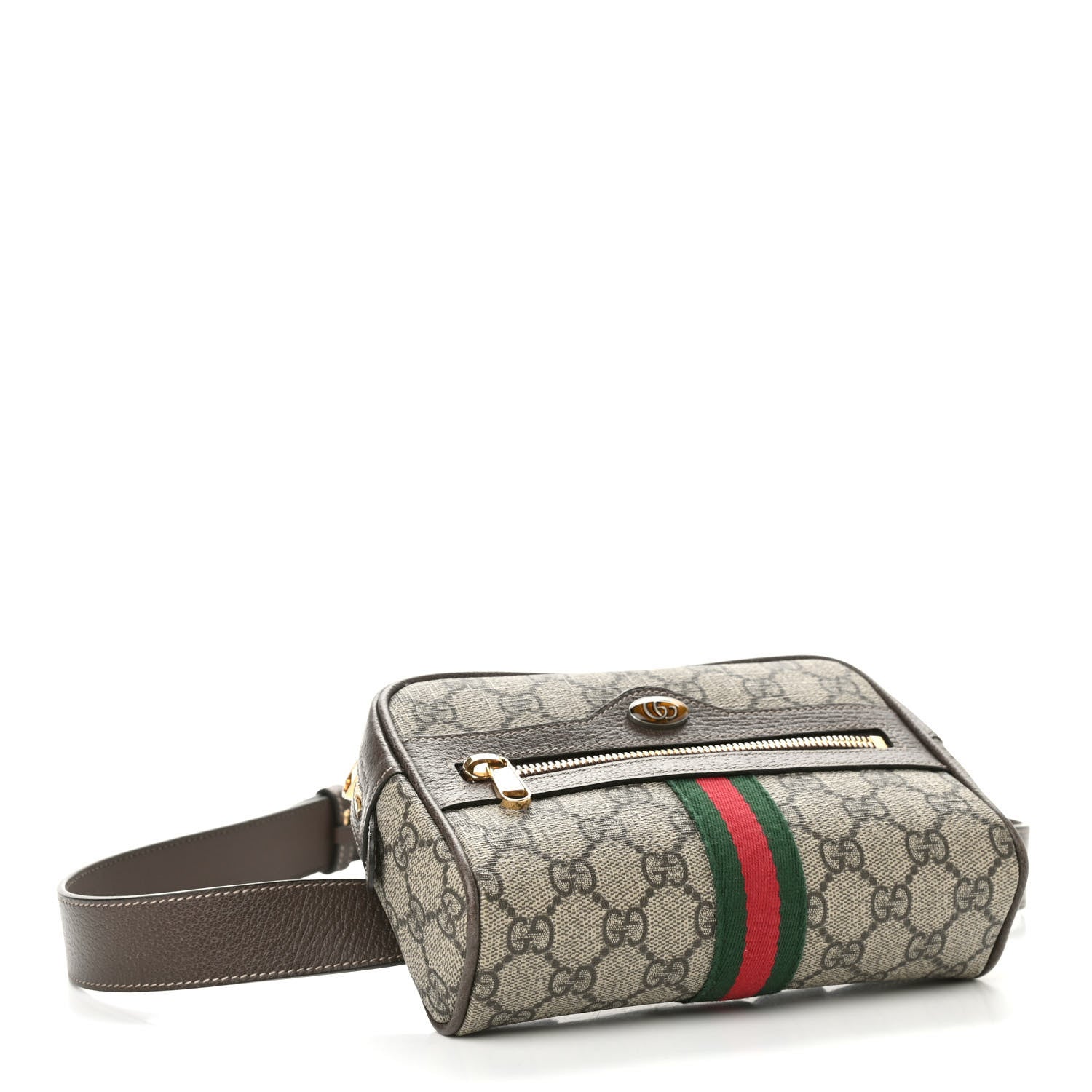 Gucci GG Supreme Monogram Web Small Ophidia Belt Bag 85 34 Dark Brown 4 of 9