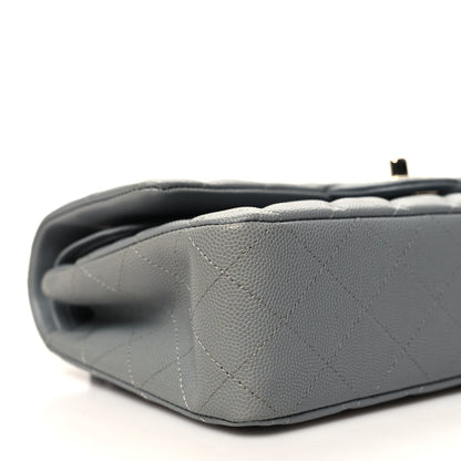 Chanel Caviar Quilted Medium Double Flap Grey 9 of 11