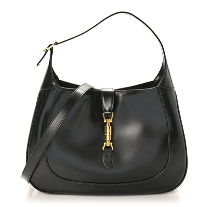 Gucci Boarded Dyana Lux Calfskin Medium Jackie 1961 Hobo Black 1 of 9