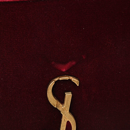 Saint Laurent Velvet Monogram Cassandra Clasp Bag Burgundy 13 of 13