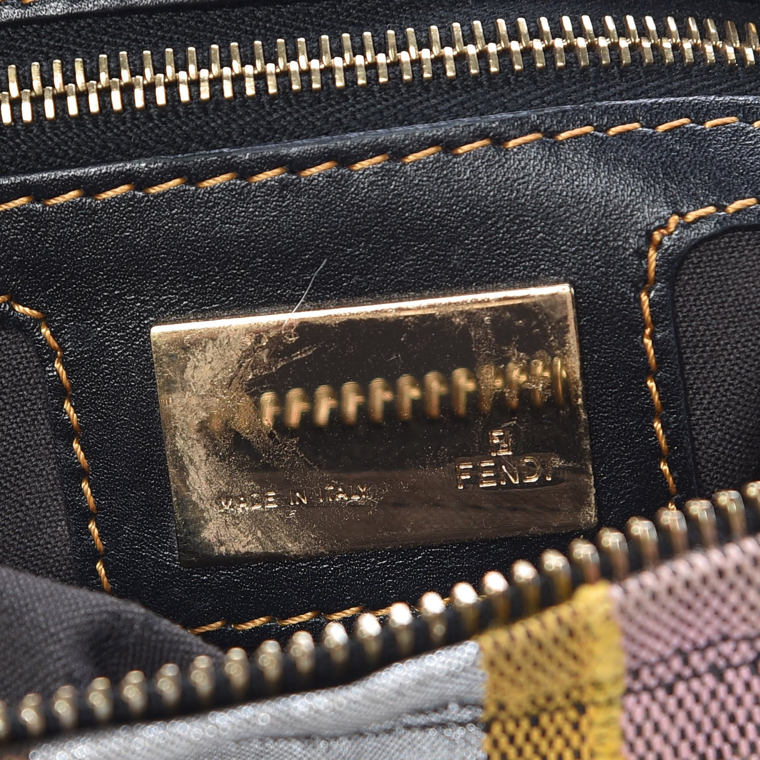 Fendi Pequin Small Chef Chain Hobo Multicolor Rosa Black 8 of 9