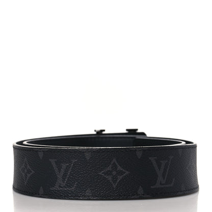 Louis Vuitton Monogram Eclipse Taigarama 40mm LV Initiales Reversible Belt 80 32 Black 2 of 7