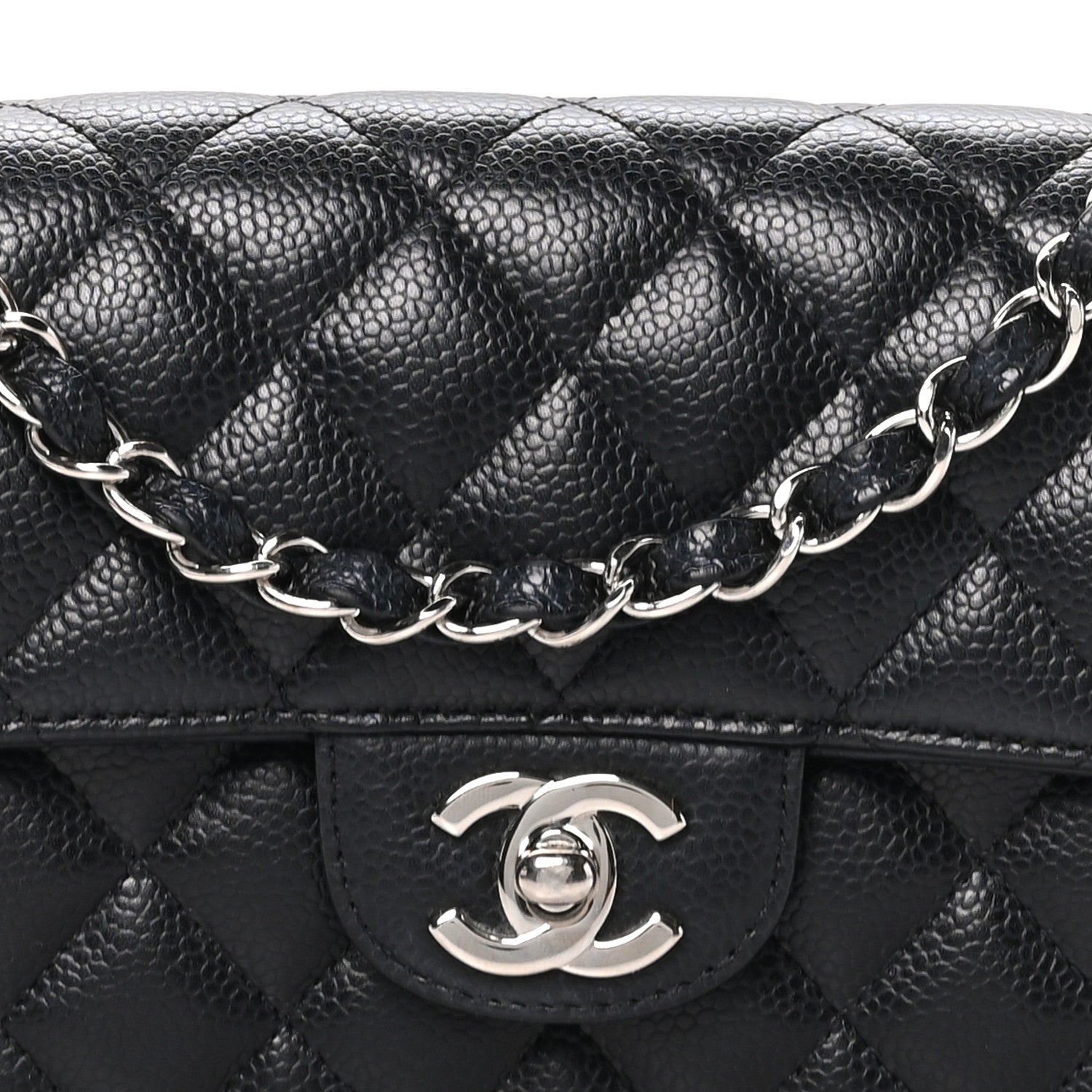 Chanel Caviar Quilted East West Flap Black 8 of 11
