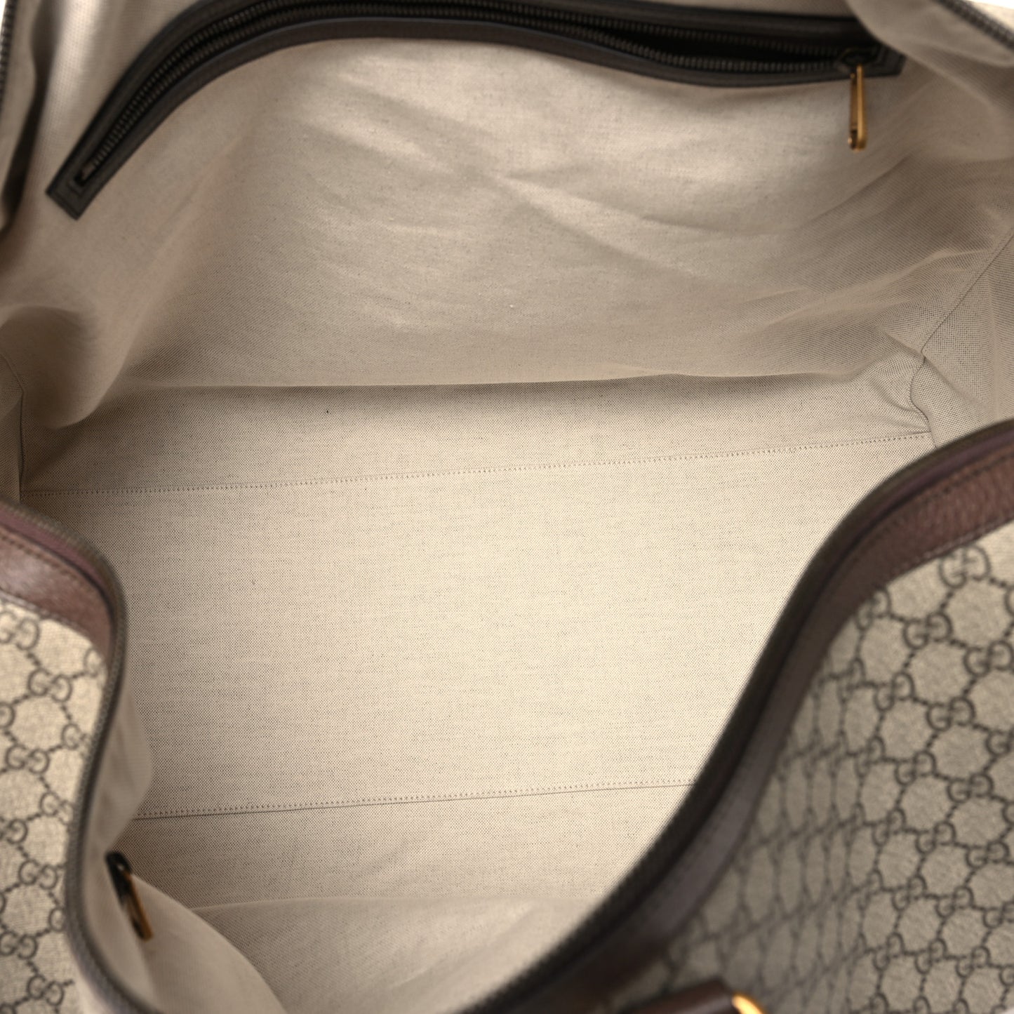 GG Supreme Monogram Textured Dollar Calfskin Web Large Savoy Duffle Bag Beige Ebony New Acero