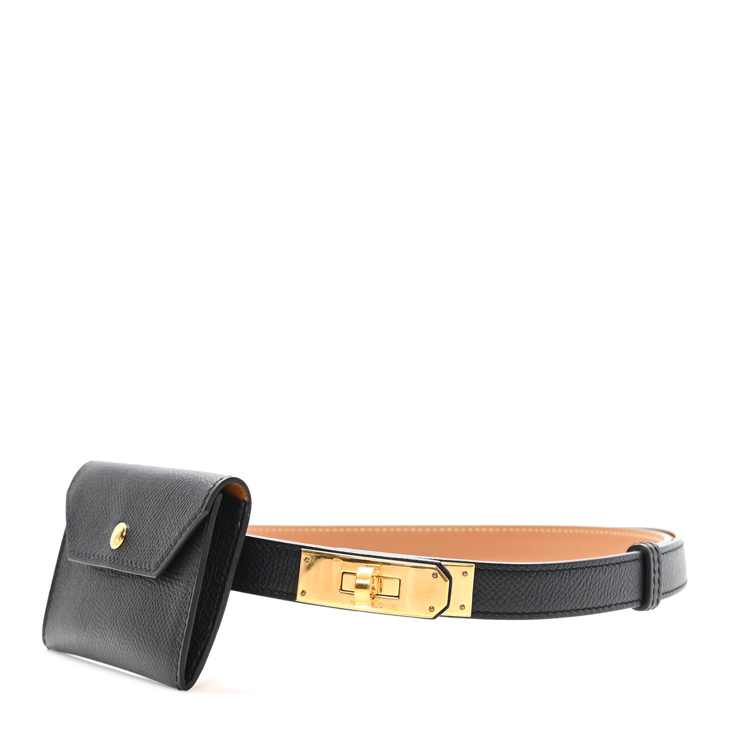 Epsom Kelly Pocket Belt Black