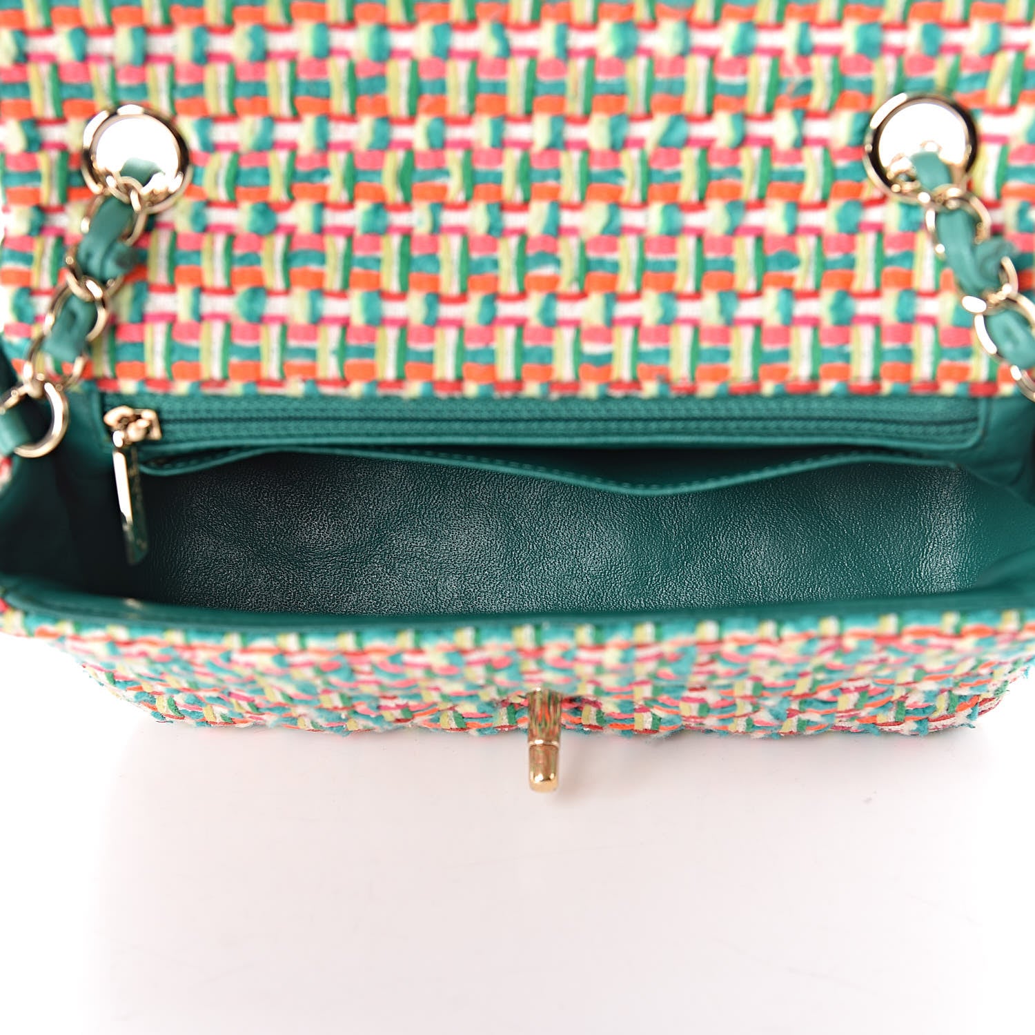 Chanel Tweed Quilted Mini Rectangular Flap Multicolor 6 of 12