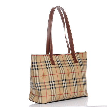 Burberry Haymarket Check Tote Brown 3 of 8