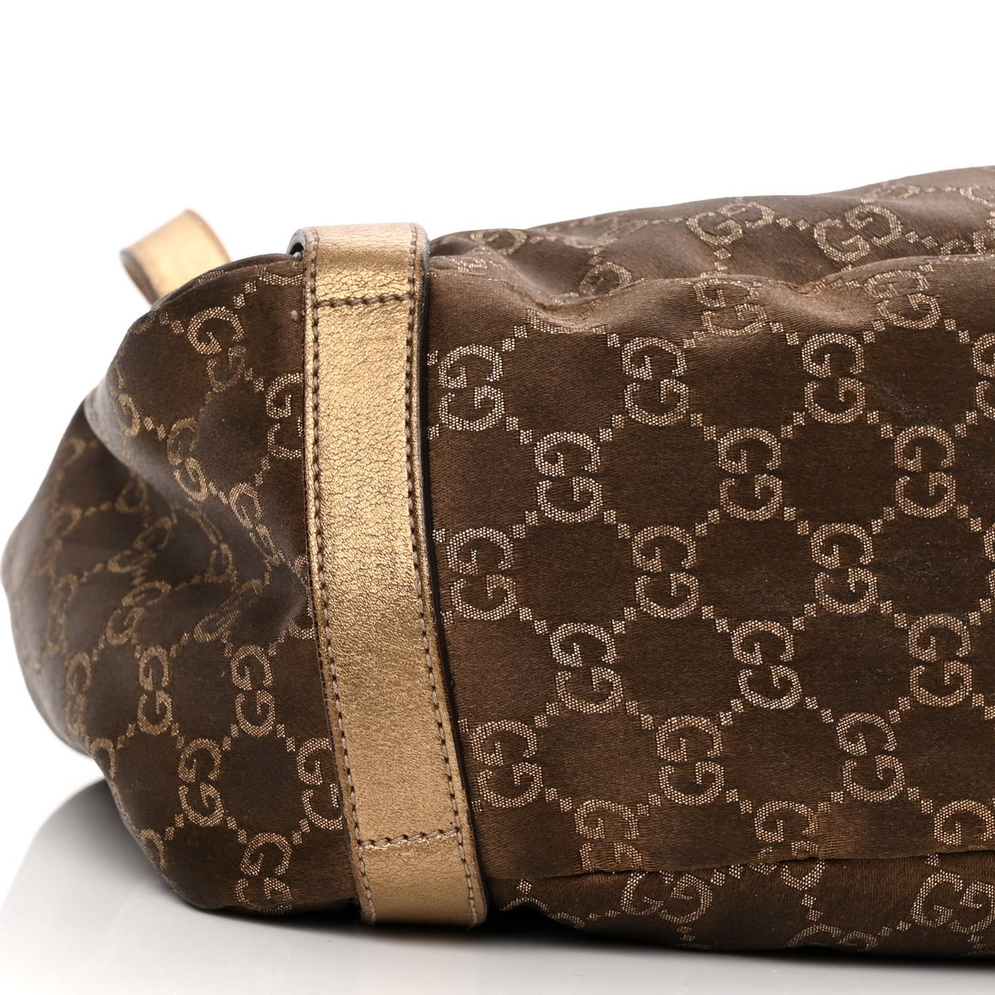 Satin Monogram Medium Abbey Shoulder Bag Bronze