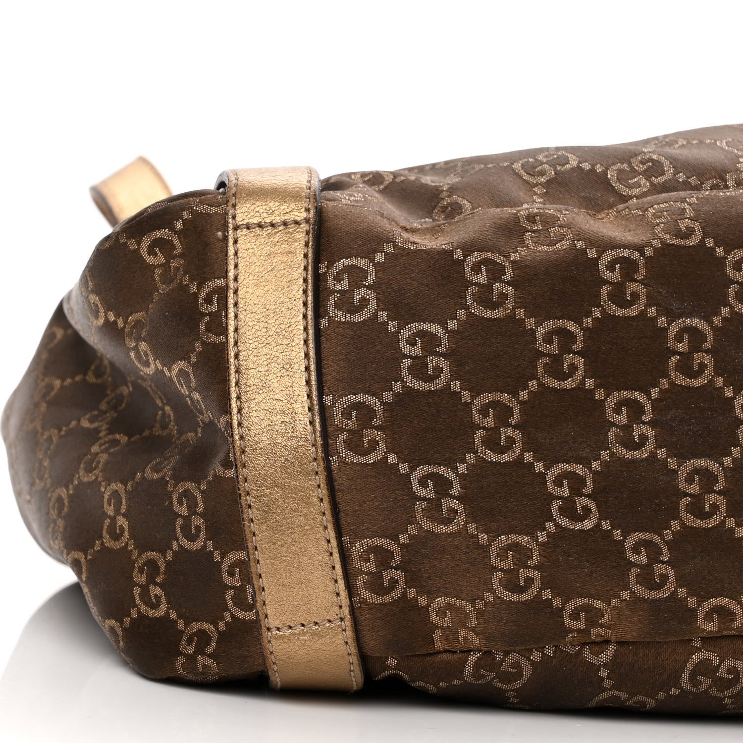 Gucci Satin Monogram Medium Abbey Shoulder Bag Bronze 9 of 13